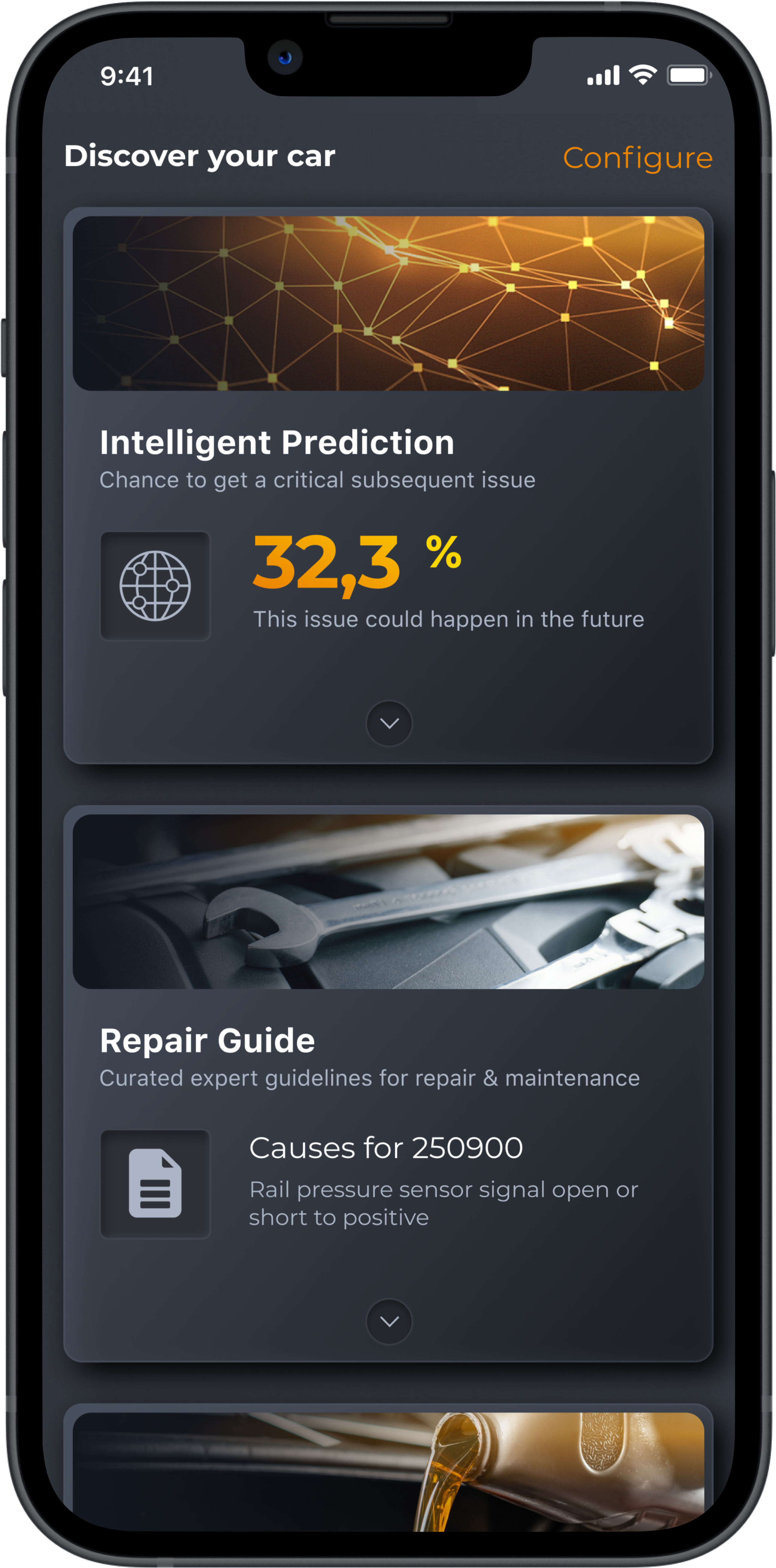 Supplied Carly guidance and prediction screen example